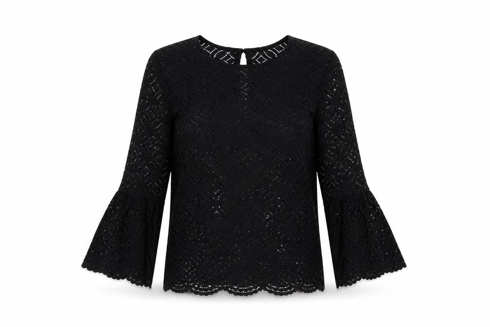 Womens UK Size XS H&M Black Basic Blouse