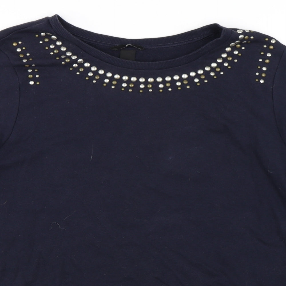 H&M Womens Blue   Pullover Sweatshirt Size L