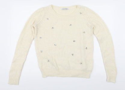NEXT Womens White   Pullover Jumper Size 8