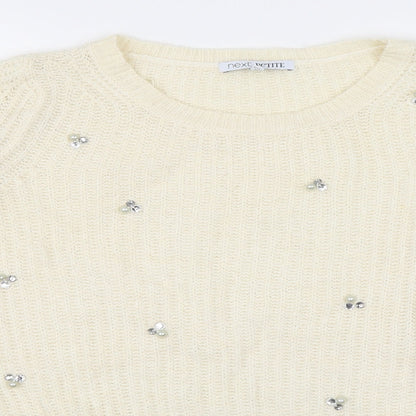 NEXT Womens White   Pullover Jumper Size 8