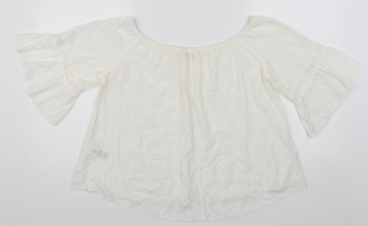 Miss Selfridge Womens White   Basic Blouse Size 12