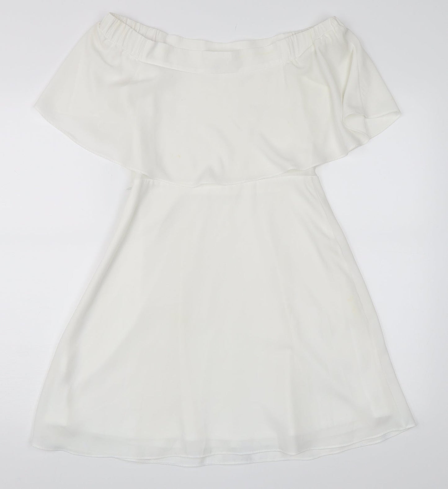 River Island Womens White   Skater Dress  Size 8