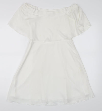 River Island Womens White   Skater Dress  Size 8