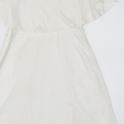 River Island Womens White   Skater Dress  Size 8