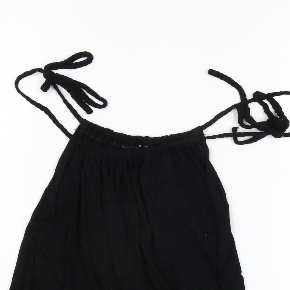 Womens UK Size 14 Atmosphere Black Basic T-Shirt