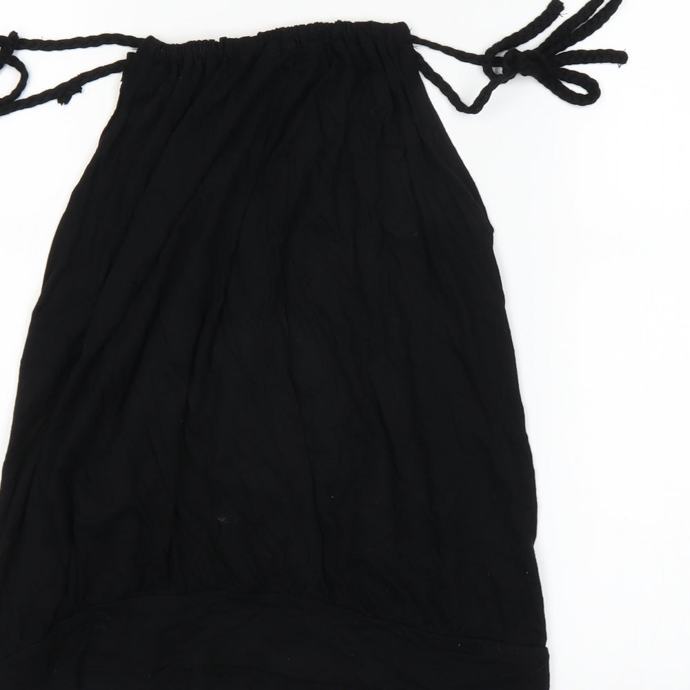 Womens UK Size 14 Atmosphere Black Basic T-Shirt