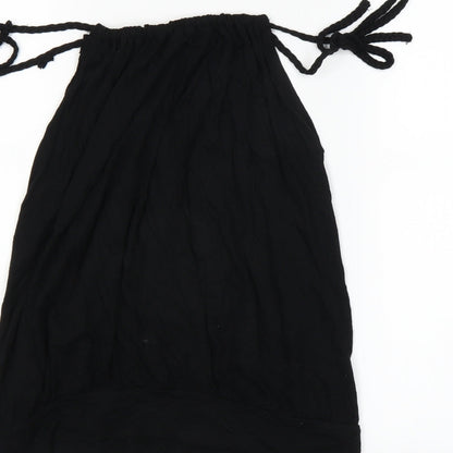 Womens UK Size 14 Atmosphere Black Basic T-Shirt