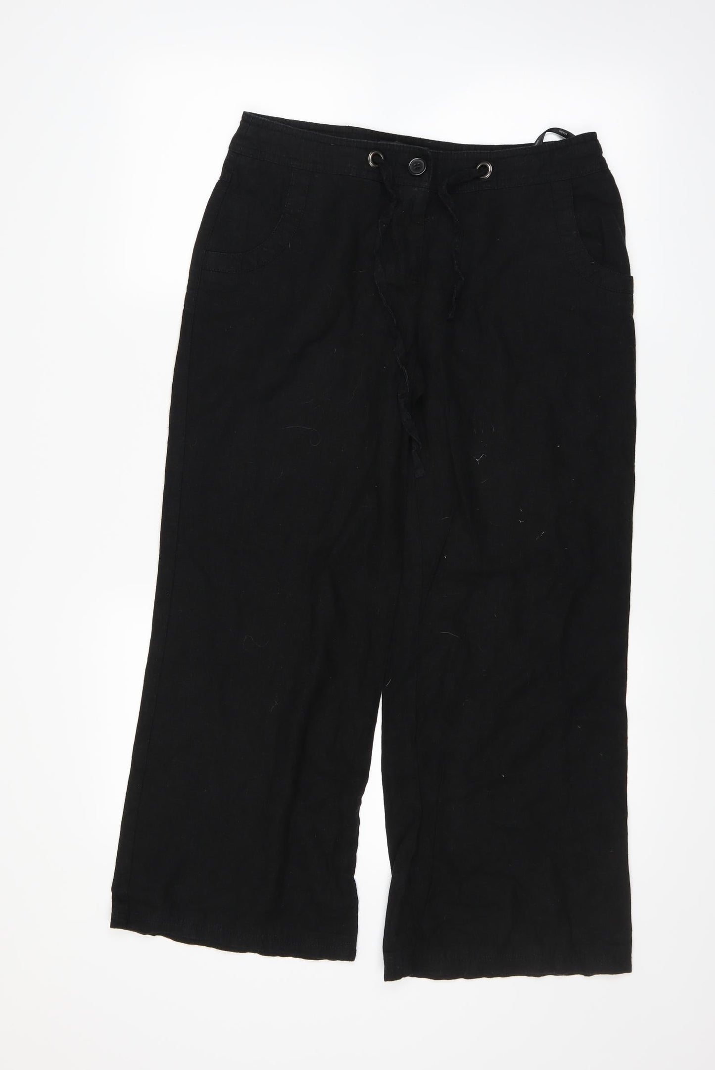 Womens UK Size 10 Papaya Regular Fit  Black Trousers