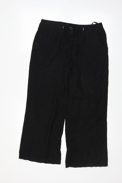 Womens UK Size 10 Papaya Regular Fit  Black Trousers