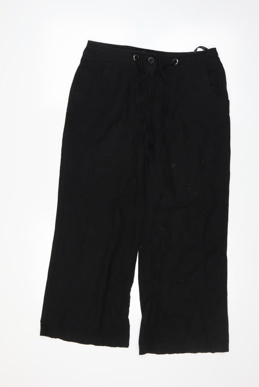Womens UK Size 10 Papaya Regular Fit  Black Trousers