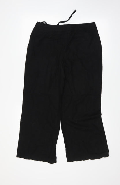 Womens UK Size 10 Papaya Regular Fit  Black Trousers