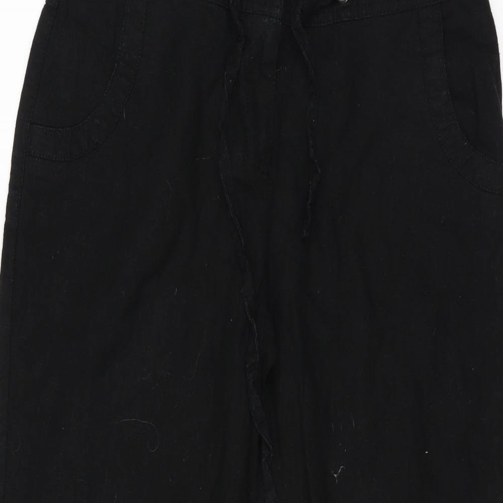 Womens UK Size 10 Papaya Regular Fit  Black Trousers