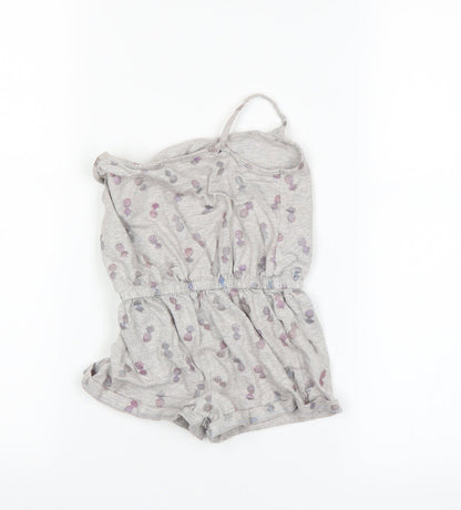 F&F Girls Grey   Bodysuit One-Piece Size 2-3 Years