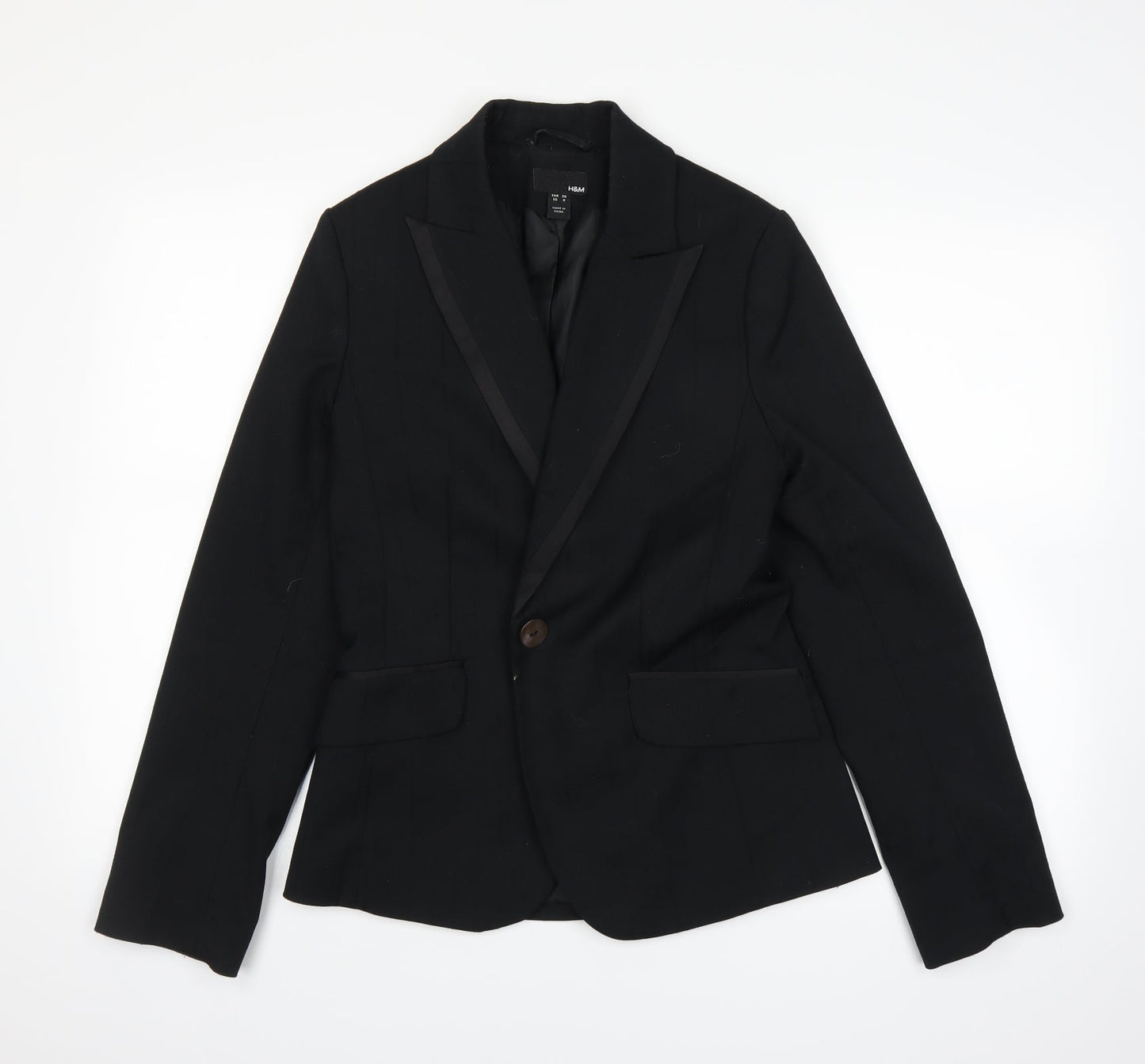 Womens UK Size 10 H&M Black Jacket