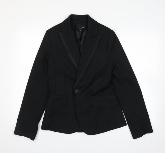 Womens UK Size 10 H&M Black Jacket