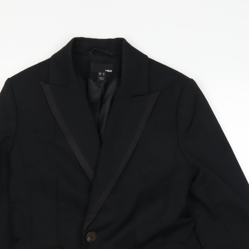 Womens UK Size 10 H&M Black Jacket