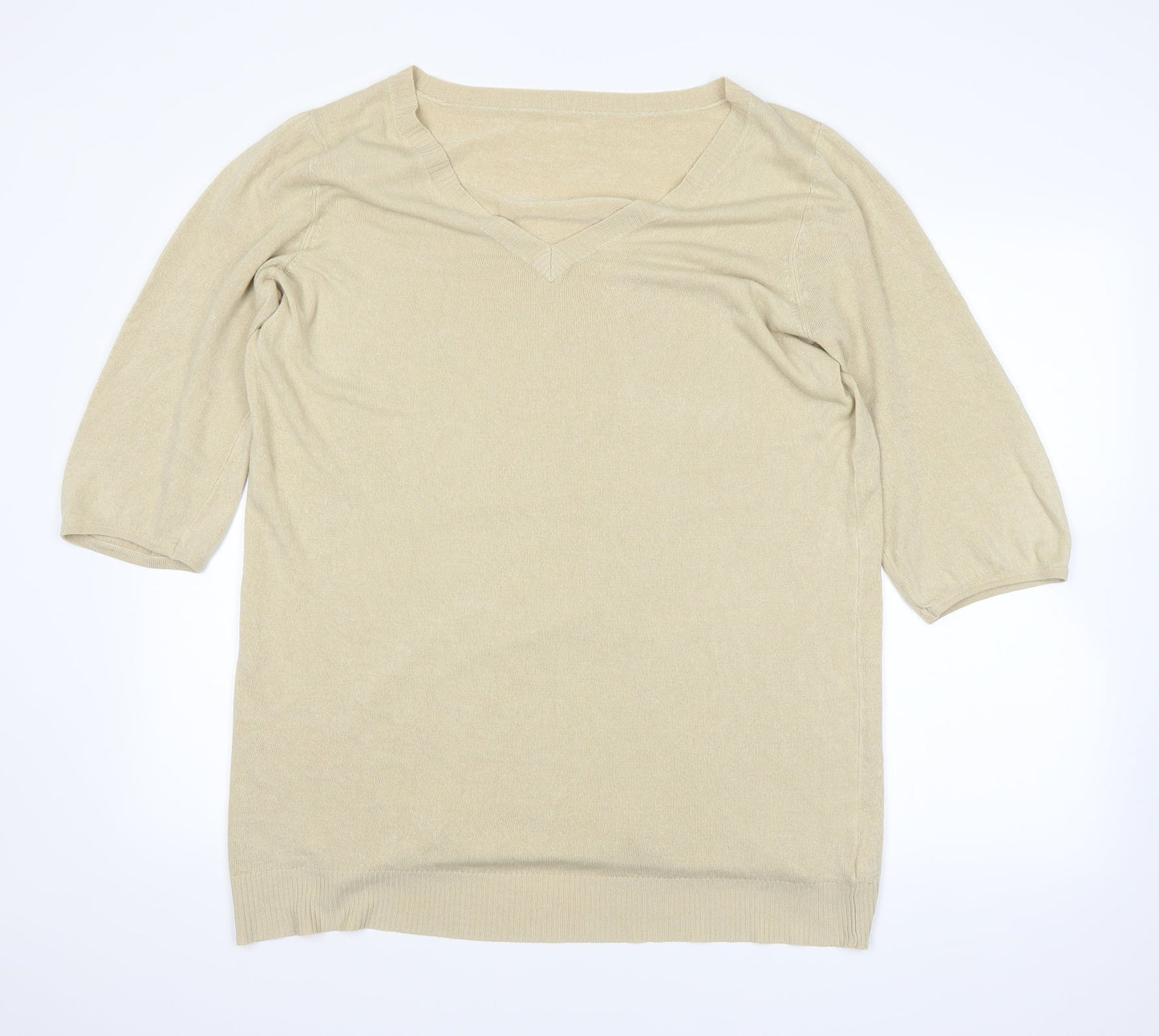 TRUE Womens Beige   Pullover Jumper Size 22