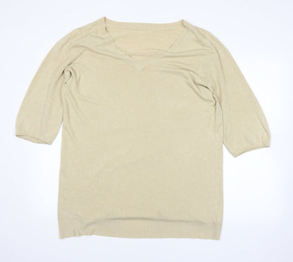 TRUE Womens Beige   Pullover Jumper Size 22