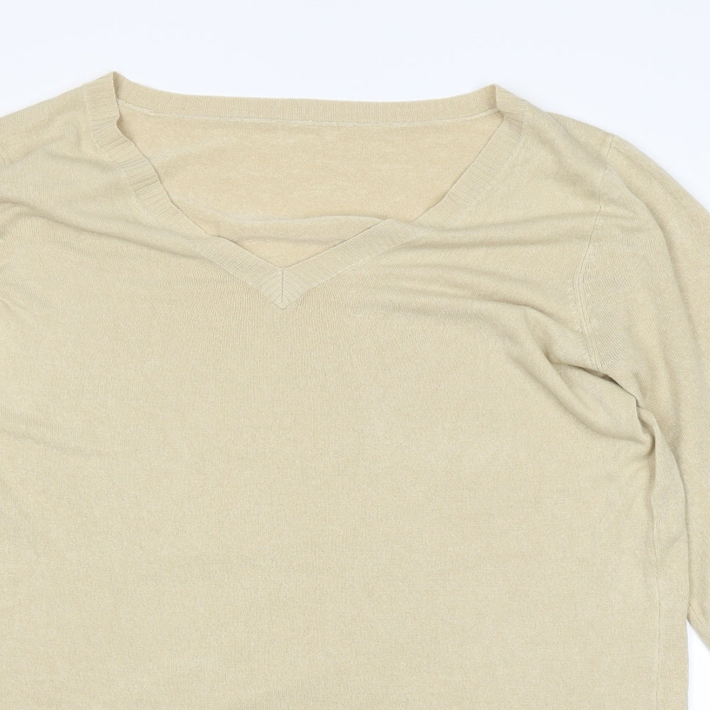 TRUE Womens Beige   Pullover Jumper Size 22