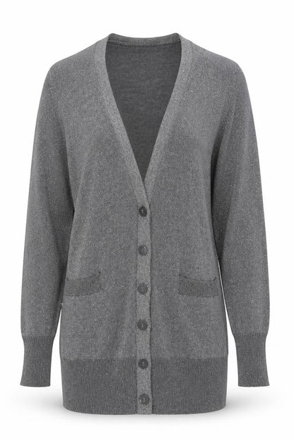 Internacionale Womens Grey   Cardigan Jumper Size 12