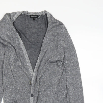 Internacionale Womens Grey   Cardigan Jumper Size 12