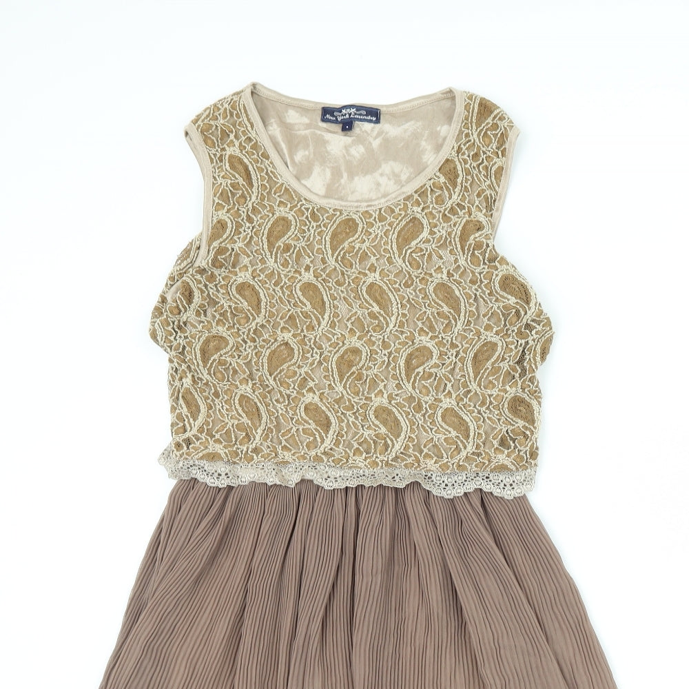 New York Laundry Womens Brown   A-Line  Size S