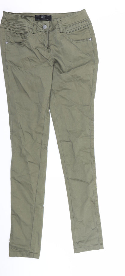 Crafted Womens Green  Denim Skinny Jeans Size 8 L30 in