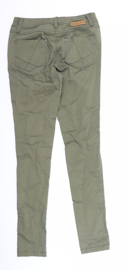 Crafted Womens Green  Denim Skinny Jeans Size 8 L30 in