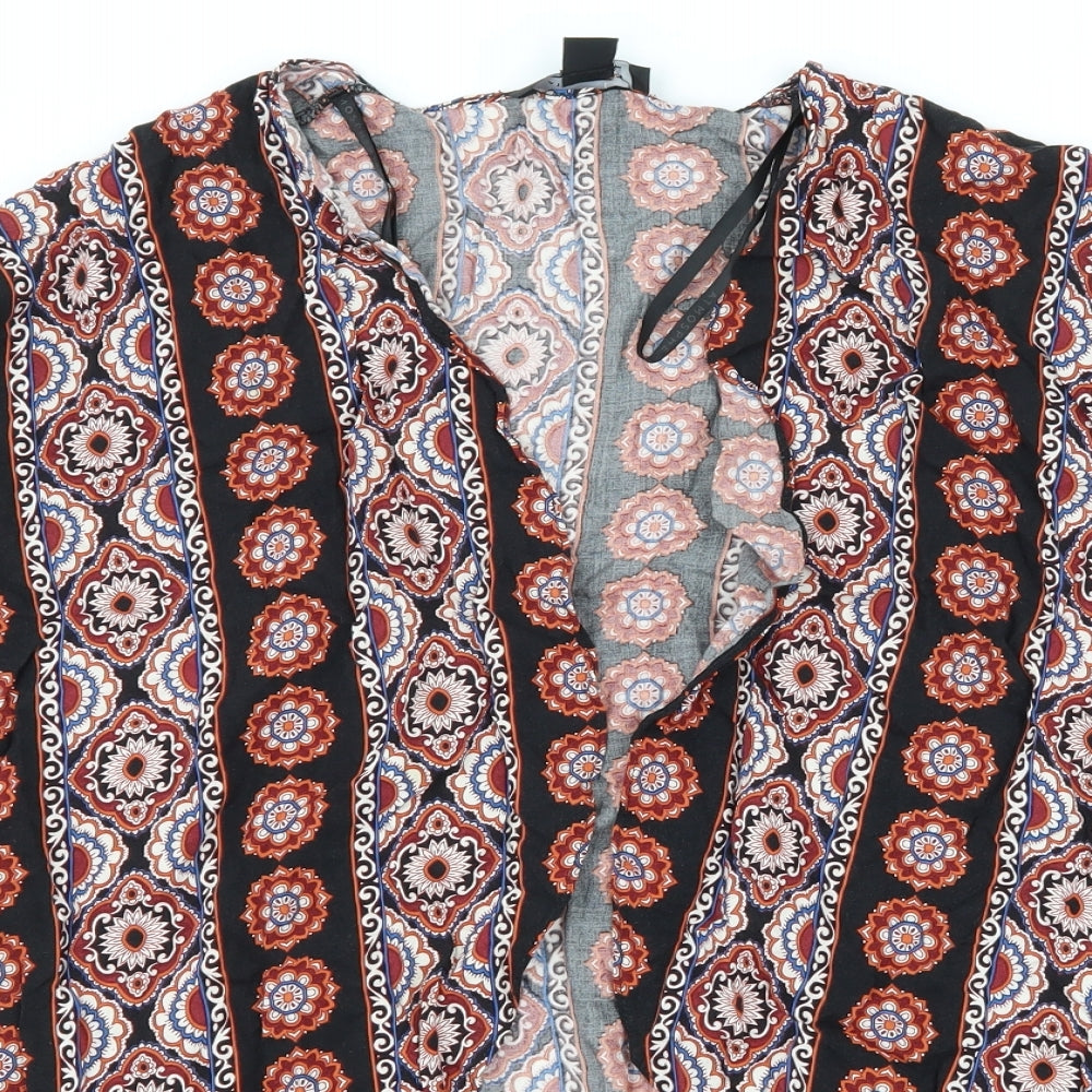Atmosphere Womens Black Geometric  Cardigan Jumper Size S