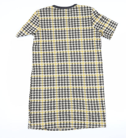 River Island Womens Black Houndstooth  Shift  Size 8
