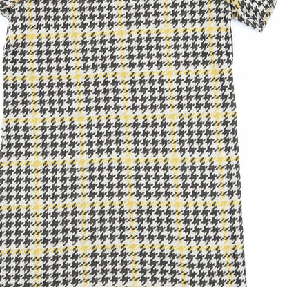 River Island Womens Black Houndstooth  Shift  Size 8