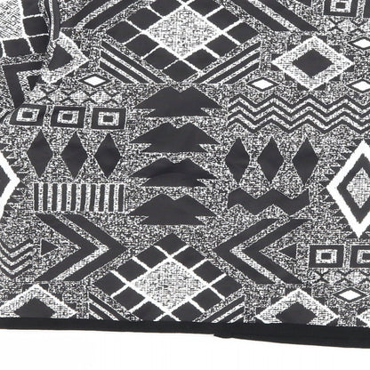 Missguided Womens Black Geometric  Jacket  Size 10