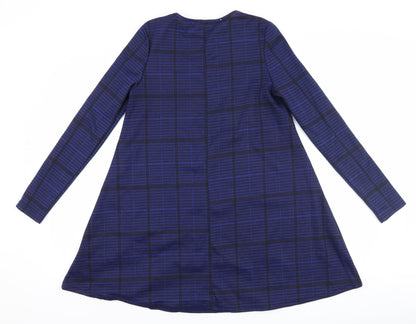 AX Paris Womens Blue Camouflage  A-Line  Size 10