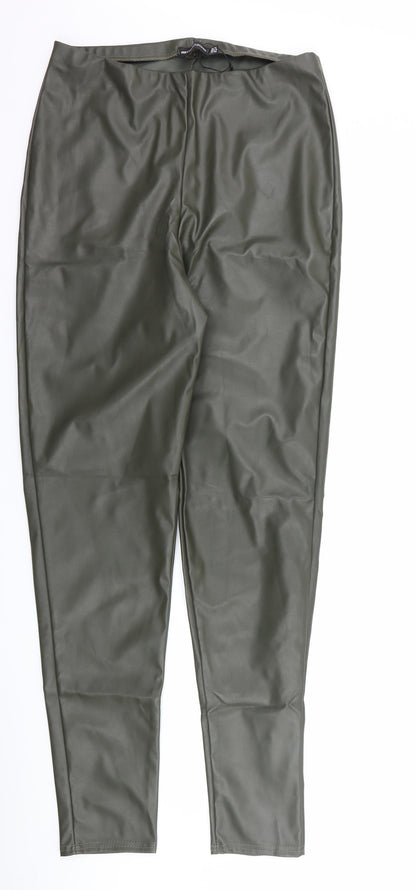 Womens UK Size 12 PRETTYLITTLETHING Regular Fit  Green Trousers