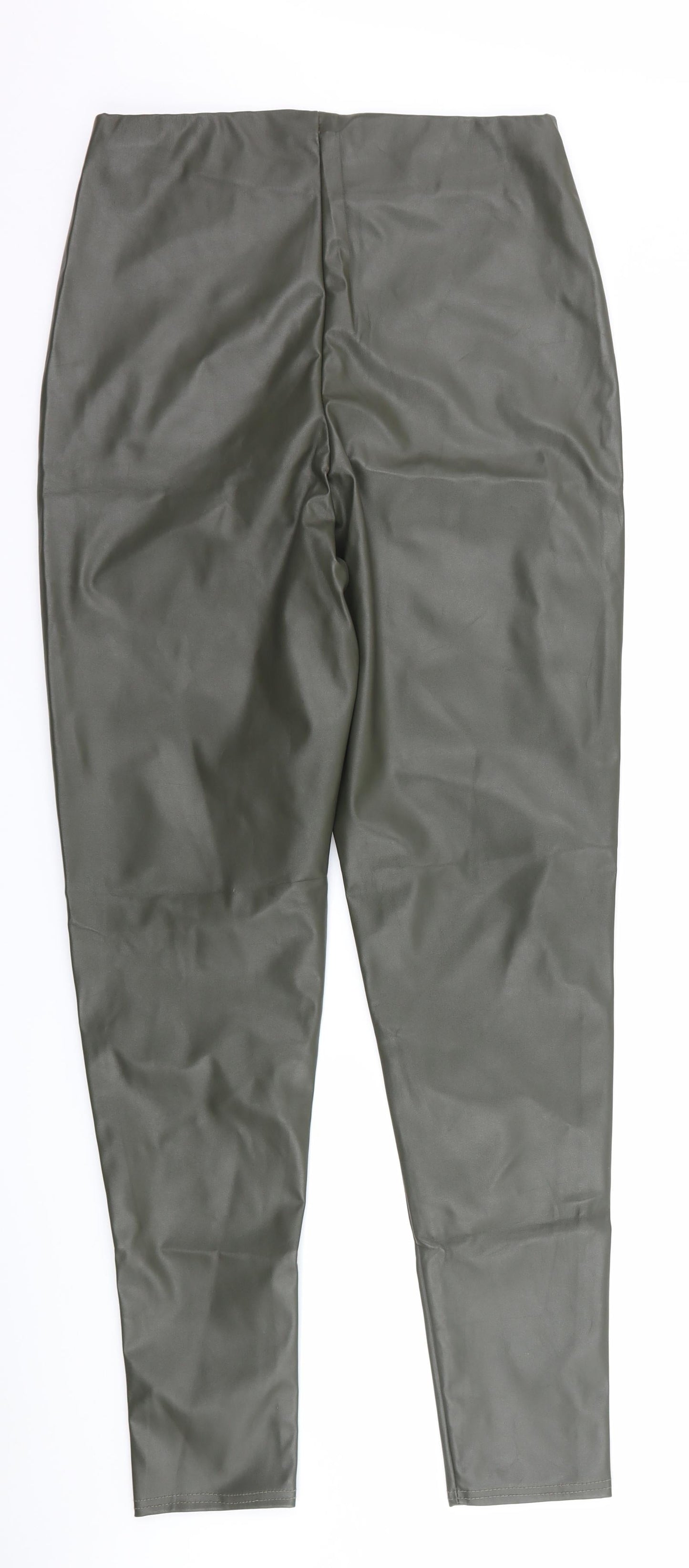 Womens UK Size 12 PRETTYLITTLETHING Regular Fit  Green Trousers