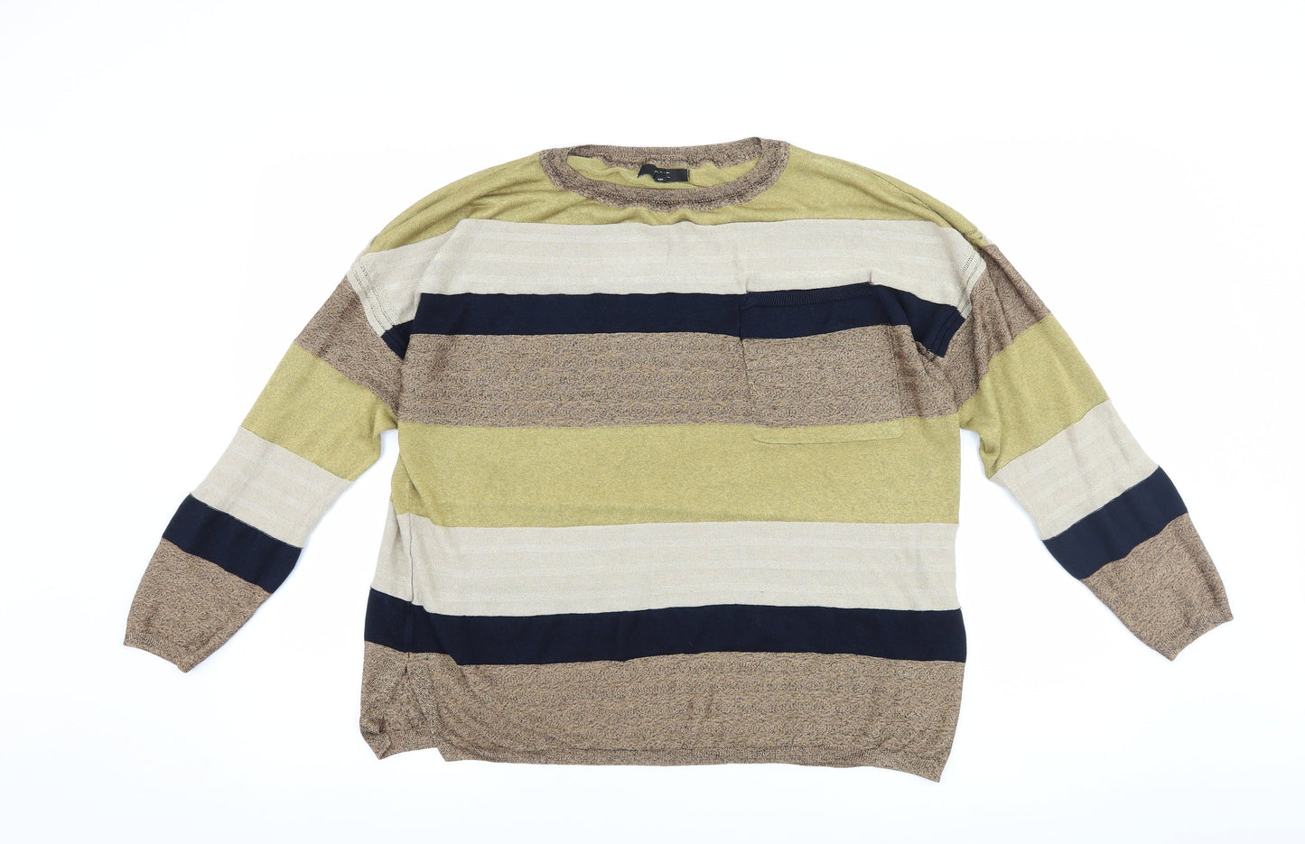 NEXT Womens Brown Striped  Pullover Jumper Size 16