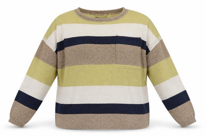 Next Womens Brown Striped  Pullover Jumper Size 16