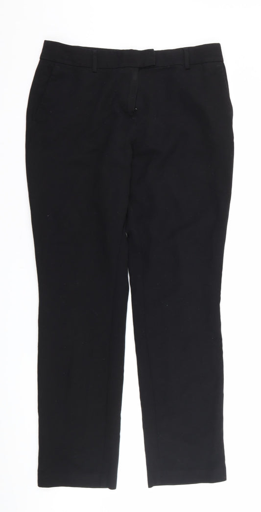 Womens UK Size 10 Papaya Regular Fit  Black Trousers