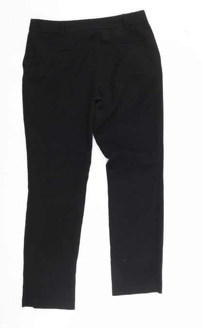 Womens UK Size 10 Papaya Regular Fit  Black Trousers