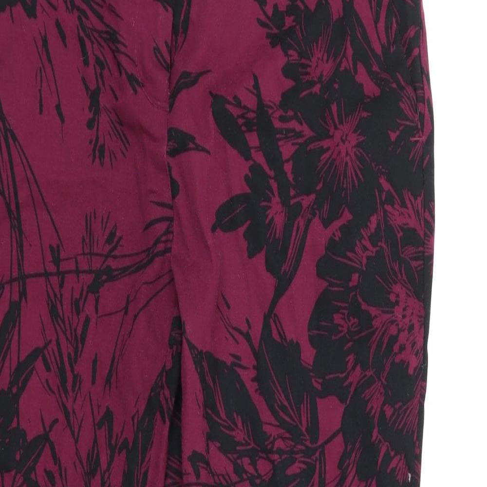 Atmosphere Womens Purple Floral  Trousers  Size 8 L26 in