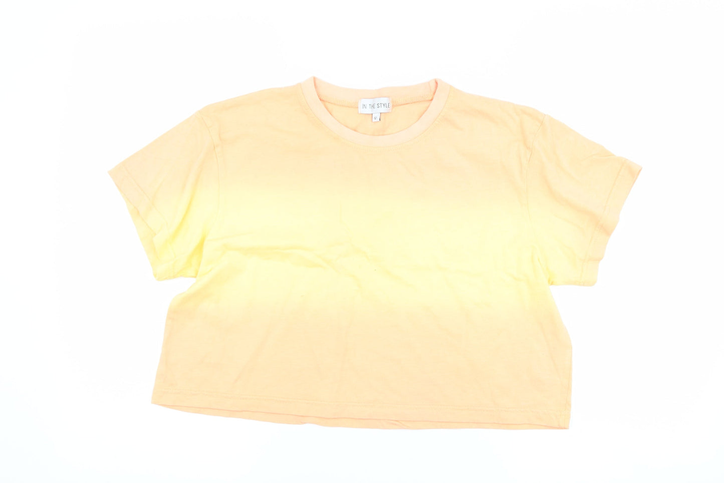 Womens UK Size 12 In the Style Orange Basic T-Shirt