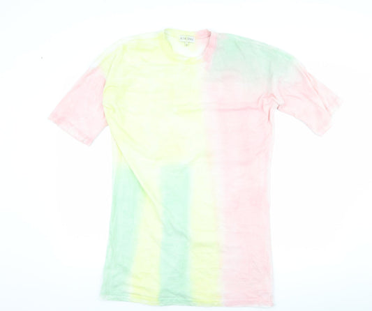 In the Style Womens Pink Striped  T-Shirt Dress  Size 10