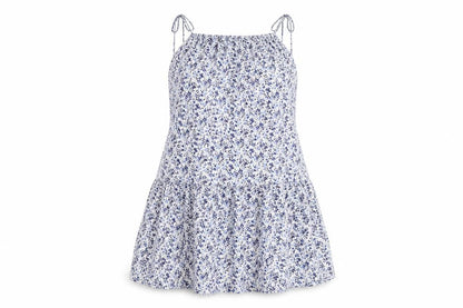 H&M Womens Blue Floral  Tank Dress  Size L
