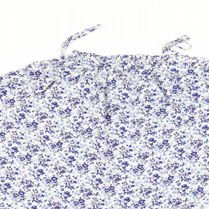 H&M Womens Blue Floral  Tank Dress  Size L