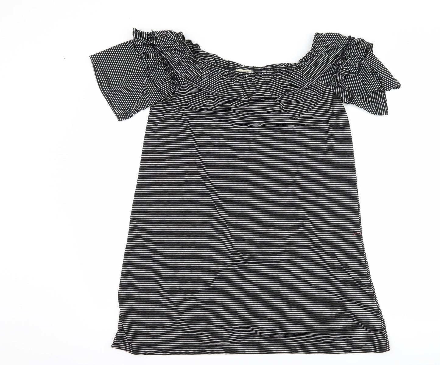 Papaya Womens Black Striped  Shift  Size M