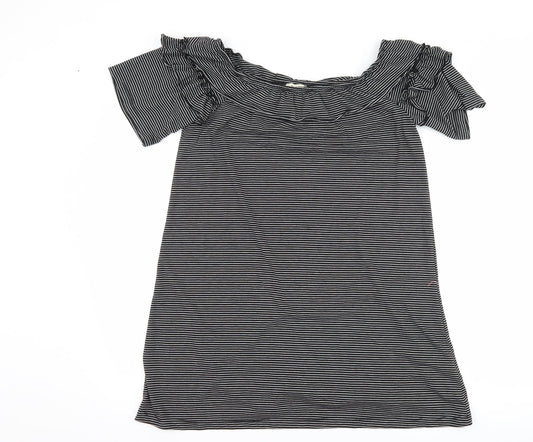 Papaya Womens Black Striped  Shift  Size M