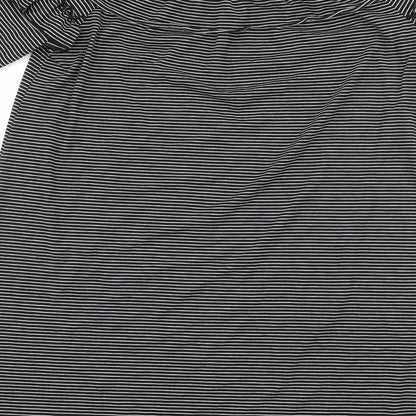 Papaya Womens Black Striped  Shift  Size M