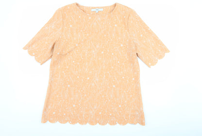 Womens UK Size 12 NEXT Orange Basic T-Shirt