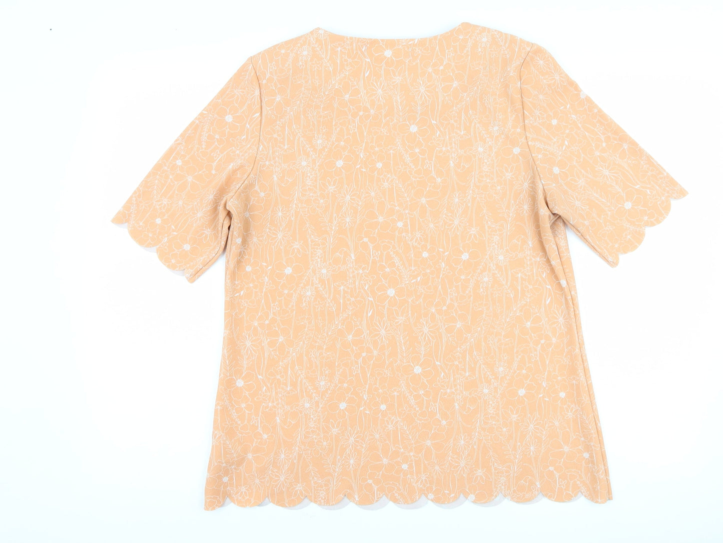 Womens UK Size 12 NEXT Orange Basic T-Shirt