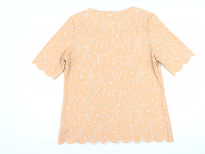 Womens UK Size 12 NEXT Orange Basic T-Shirt